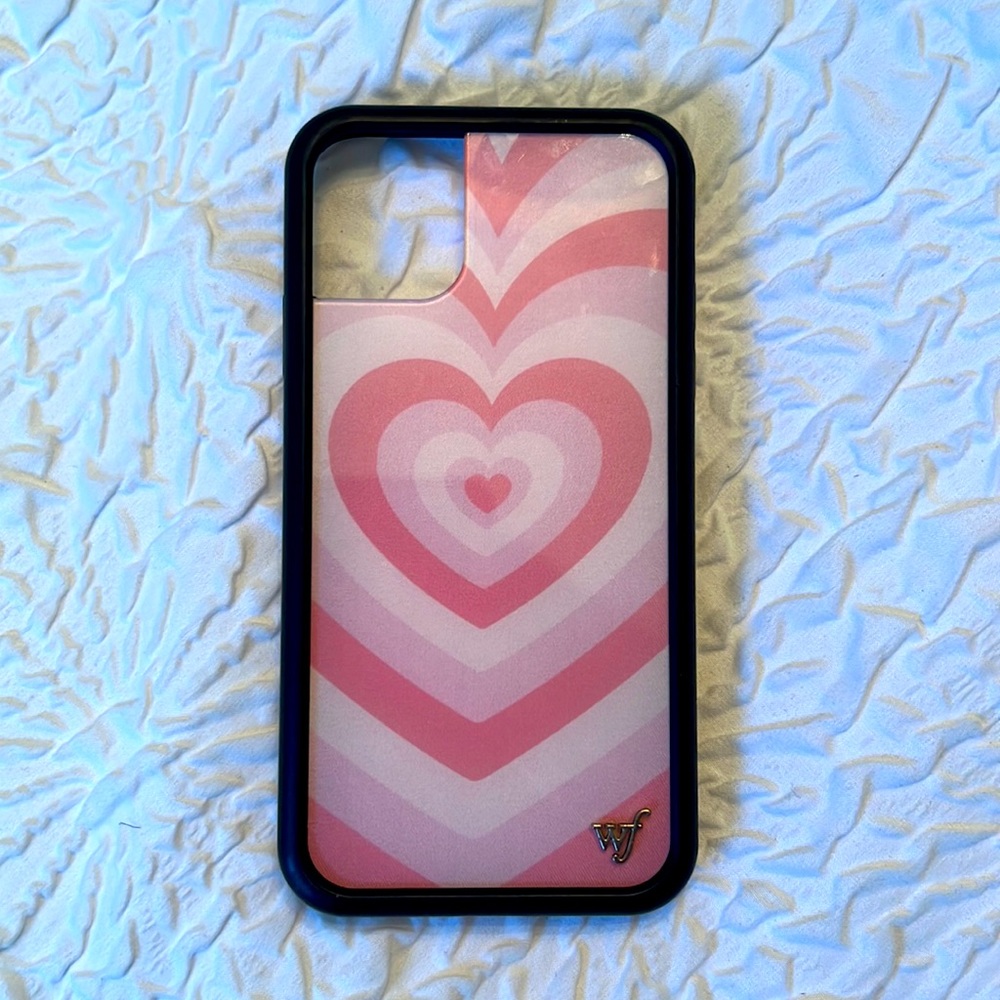 wildflowers pink hearts iphone 11 case